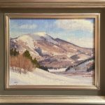 Ralph Oberg Near Clark Colorado snow mountains trees western landscape oil painting framed