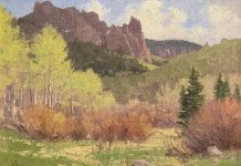 Ralph Oberg Silver Jack Afternoon mountain trees grass western landscape oil painting