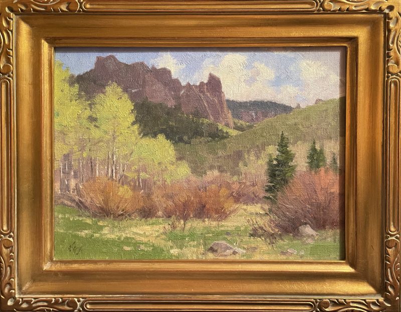 Ralph Oberg Silver Jack Afternoon mountain trees grass western landscape oil painting