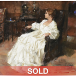 Ramon Kelley Nora In Antique White female woman portrait figure house home pastel painting