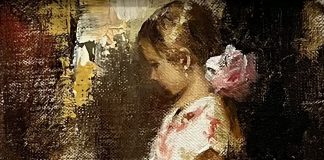 Ramon Kelley Little Dancer girl woman figure figurative portrait oil painting