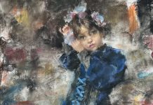 Ramon Kelley Little Girl In Blue figure figurative portrait pastel painting