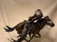 Vic Payne Circle The Wagons Native American Indian headdress running horse western bronze sculpture