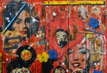 Chuck Middlekauff Flick Chicks Marilyn Monroe Hollywood Elizabeth Taylor Charlie Brown cartoon movie pop art painting