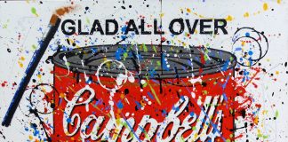 Chuck Middlekauff Glad All Over Campbell's Soup tomato meal dinner lunch pop art acrylic painting