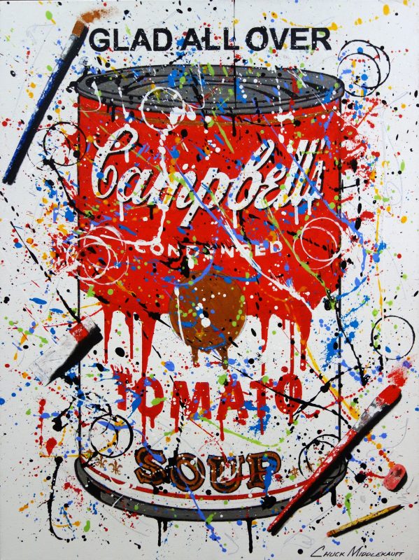 Chuck Middlekauff Glad All Over Campbell's Soup tomato meal dinner lunch pop art acrylic painting