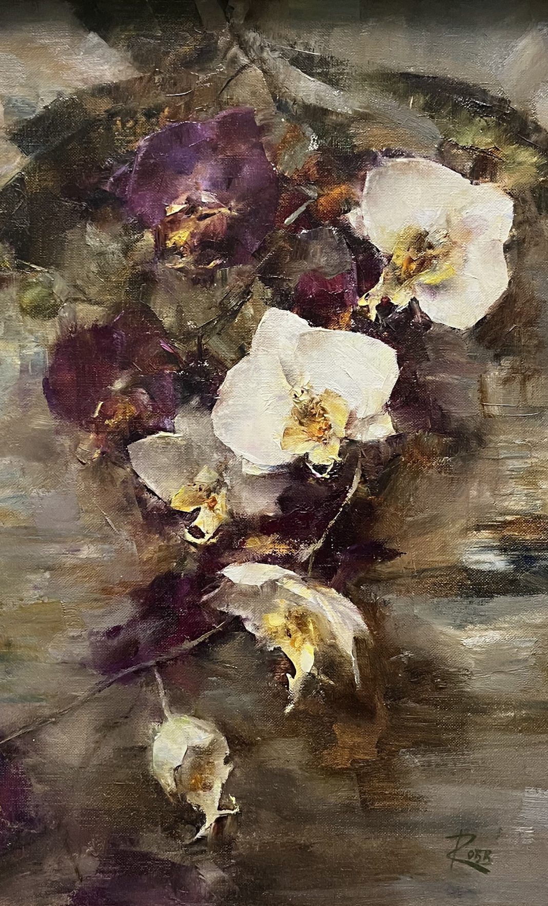 Laura Robb Orchids flowers floral still-life oil painting