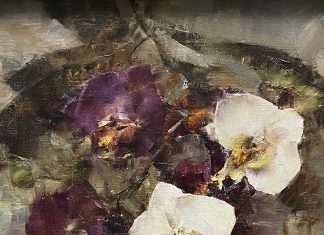 Laura Robb Orchids flowers floral still-life oil painting