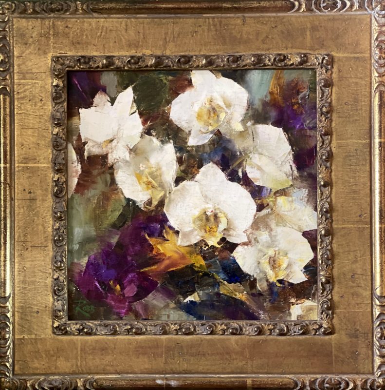 Laura Robb Orchids still life stillife flower floral oil painting framed