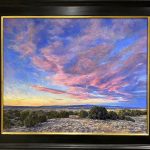 Daniel Mundy Bernalillo Overlook At Sunset moody sky skies New Mexico landscape oil painting framed