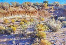 Daniel Mundy Desert Arroyo desert landscape New Mexico oil painting