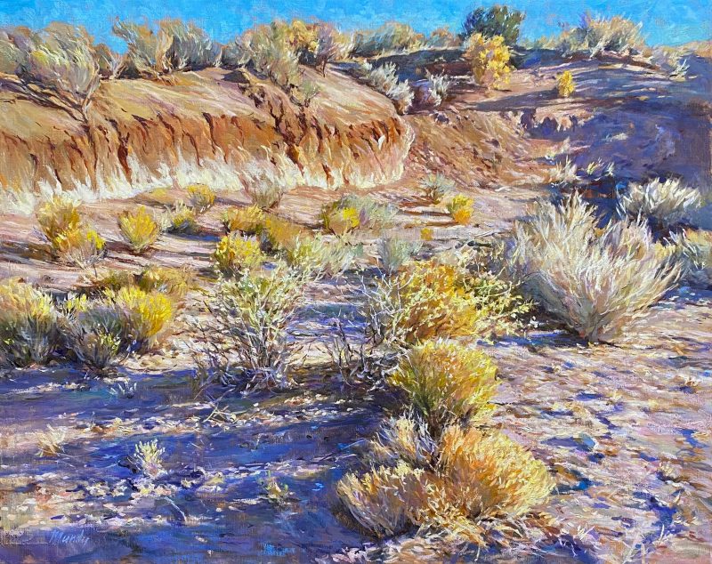 Daniel Mundy Desert Arroyo desert landscape New Mexico oil painting