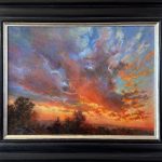 Daniel Mundy Monsoon Sunset Rising clouds western landscape oil painting framed