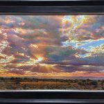 Daniel Mundy Then The Sun Broke Through sunrise sunset clouds landscape oil painting god framed