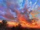 Daniel Mundy Monsoon Sunset Rising clouds western landscape oil painting