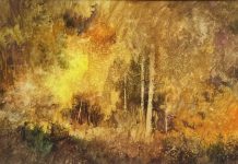 Irving Shapiro October Glow autumn fall color change watercolor landscape painting