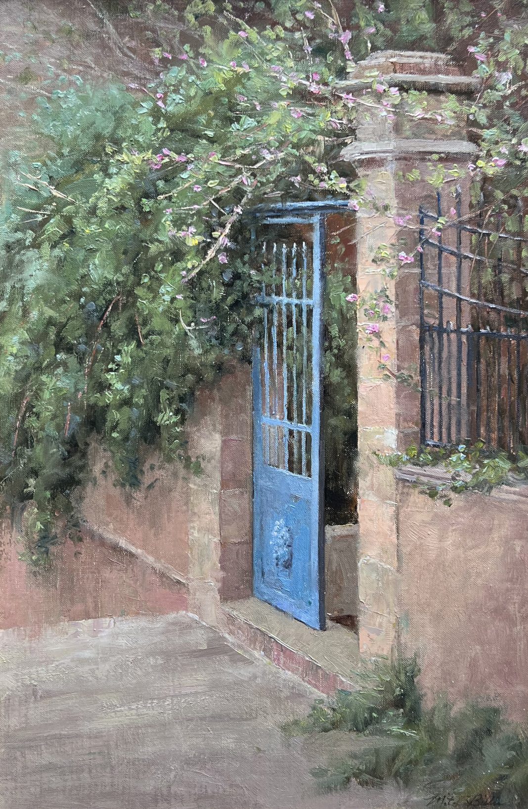 Mitch Billis The Blue Gate architecture architectural oil painting