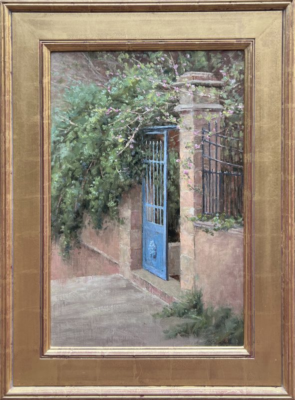 Mitch Billis The Blue Gate architecture architectural oil painting framed