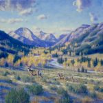 Randy Van Beek King Of The High Country deer wildlife whitetail oil painting