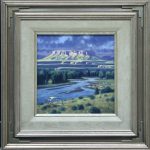 Randy Van Beek Mourning The Chief Of Square Butte Native American Indian landscape western oil painting framed