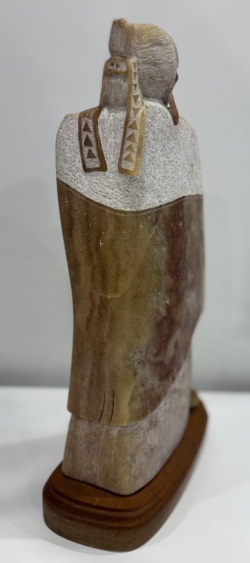 Alvin Marshall Shaman Native American Indian stone alabaster sculpture western back