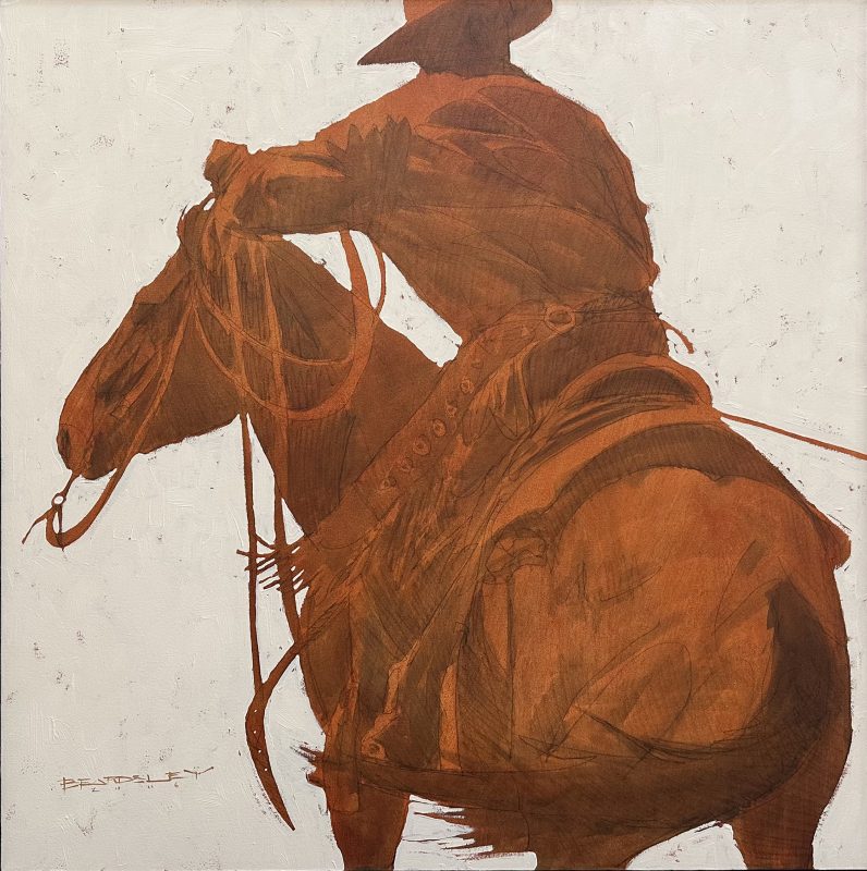 Duke Beardsley Diggin' In cowboy horse western oil painting