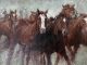 Jill Soukup Red Rush horse horses running trotting galloping herd western oil painting