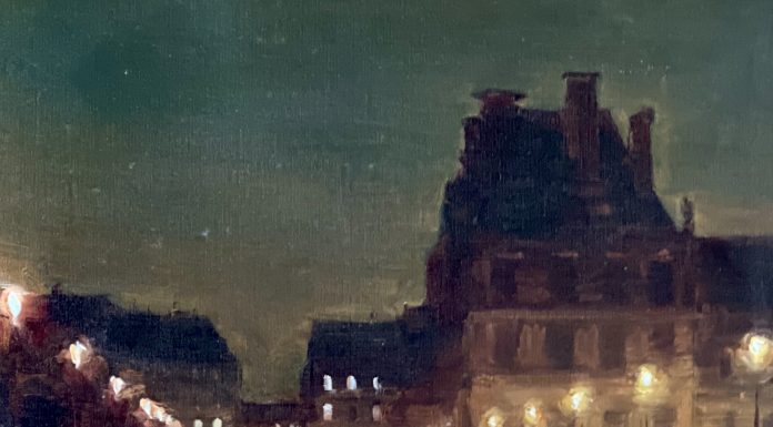 Jesse Powell Jesse Powell Paris The Louvre France museum architecture architectural building landscape oil painting