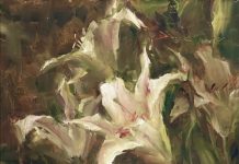 Kyle Ma Lilies flower floral still life stillife oil painting