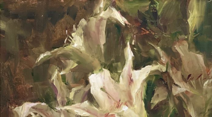 “Lilies” Kyle Ma Kyle Ma Lilies flower floral still life stillife oil painting