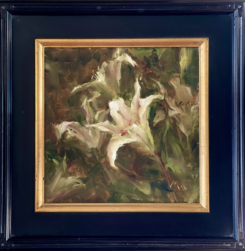 Kyle Ma Lilies flower floral still life stillife oil painting framed