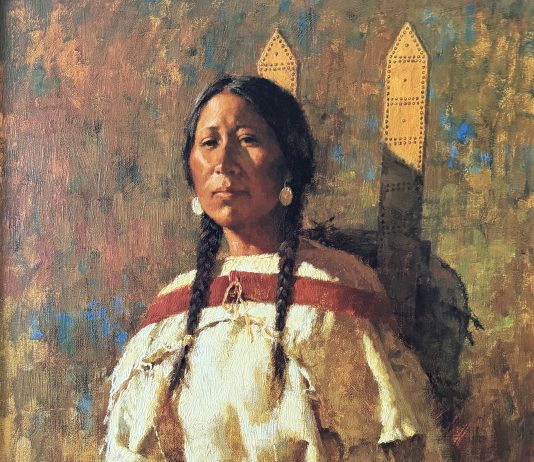 Howard Terpning Cheyenne Mother Native American Indian portrait western painting