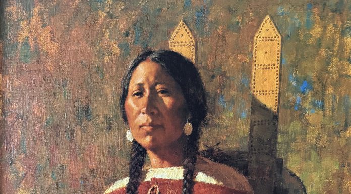 “Cheyenne Mother” Howard Terpning Howard Terpning Cheyenne Mother Native American Indian portrait western painting