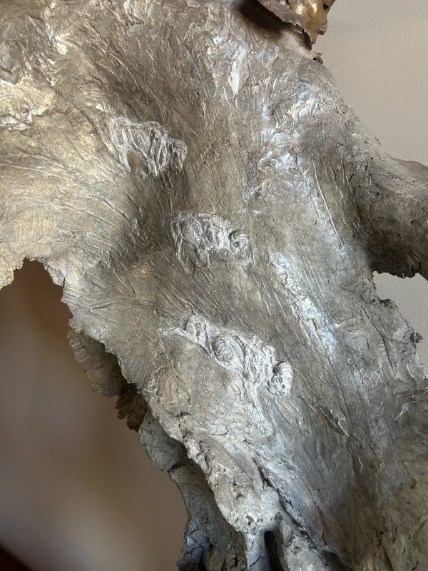 Ken Rowe White Buffalo Calf Woman Native American Indian figure figurative buffalo wildlife western bronze sculpture close buffalo
