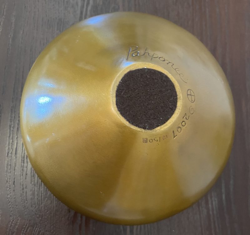 Pahponee Small Buffalo Nation Native American pot bronze sculpture buffalo western bottom