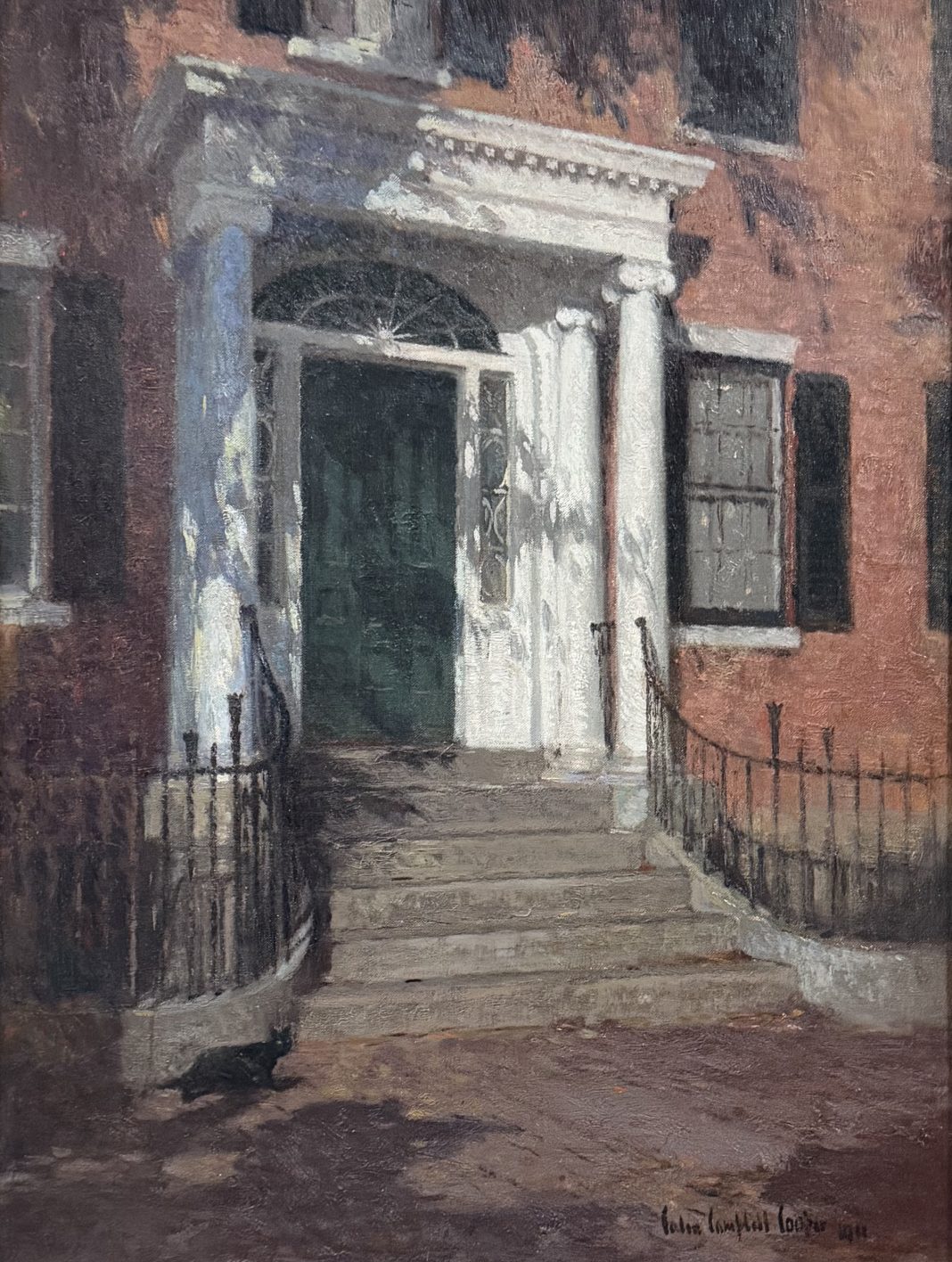Colin Cooper Campbell A Salem Porch architecture home house Massachusetts oil painting