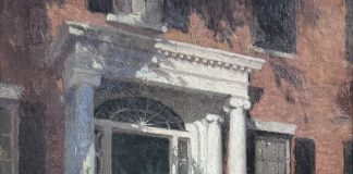 Colin Cooper Campbell A Salem Porch architecture home house Massachusetts oil painting