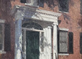 Colin Cooper Campbell A Salem Porch architecture home house Massachusetts oil painting