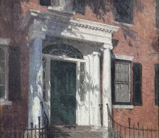 Colin Cooper Campbell A Salem Porch architecture home house Massachusetts oil painting