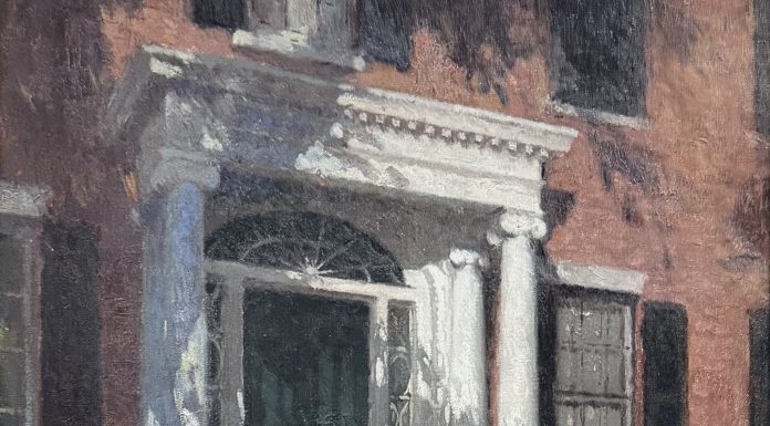 Colin Cooper Campbell A Salem Porch architecture home house Massachusetts oil painting