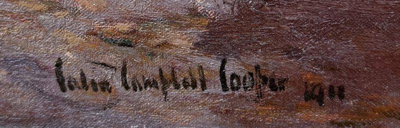 Colin Cooper Campbell A Salem Porch architecture home house Massachusetts oil painting signature