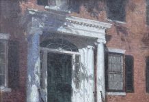 Colin Cooper Campbell A Salem Porch architecture home house Massachusetts oil painting