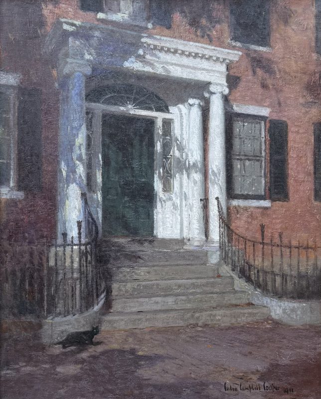 Colin Cooper Campbell A Salem Porch architecture home house Massachusetts oil painting