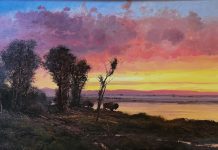 Michael Coleman Buffalo Days lake trees wilderness forest wildlife oil painting