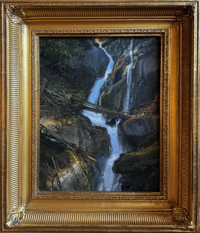 Michael Coleman "Tibble Fork Falls" wilderness forest stream river landscape oil painting framed
