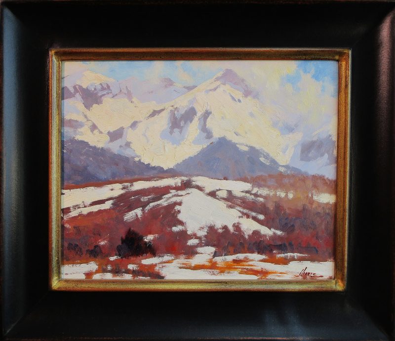 Lorenzo Chavez San Juan March high mountain western landscape oil painting snow framed
